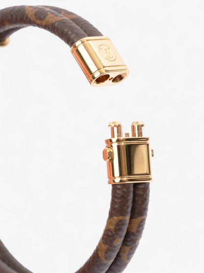 Louis Vuitton Keep It Twice Bracelet Monogram / Gold Coated Canvas 17