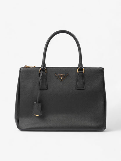 Prada Galleria Double Zip Tote Black Saffiano Leather