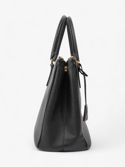 Prada Galleria Double Zip Tote Black Saffiano Leather