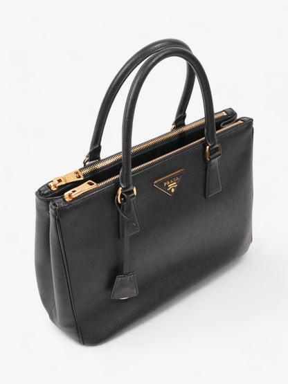 Prada Galleria Double Zip Tote Black Saffiano Leather