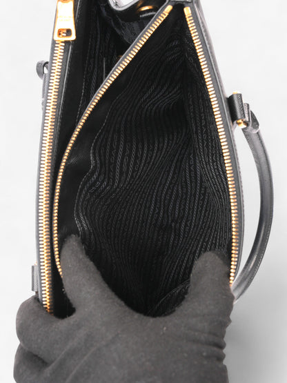 Prada Galleria Double Zip Tote Black Saffiano Leather