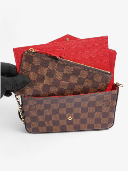 Louis Vuitton Felicie Pochette Damier Ebene Coated Canvas