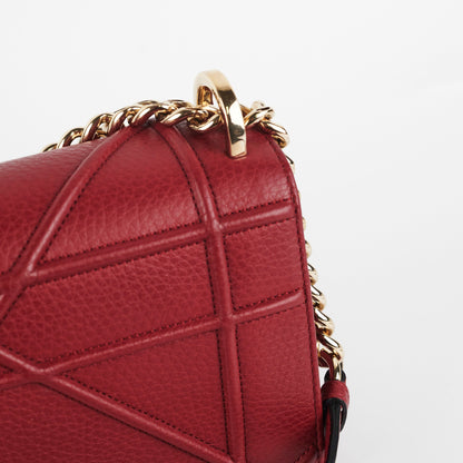 Christian Dior Small Diorama Burgundy Crossbody Bag