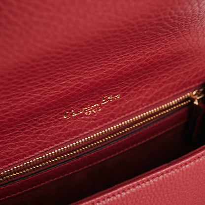 Christian Dior Small Diorama Burgundy Crossbody Bag