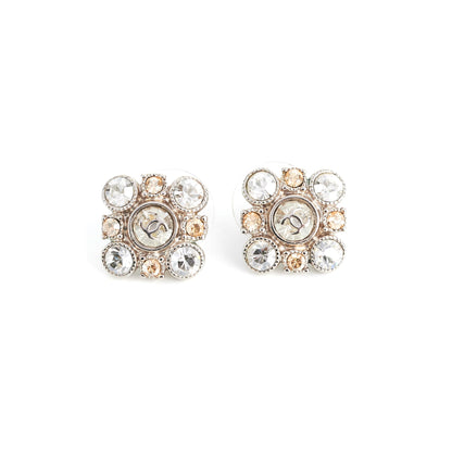 Chanel Rhinestone Logo Earrings Costume Jewellery