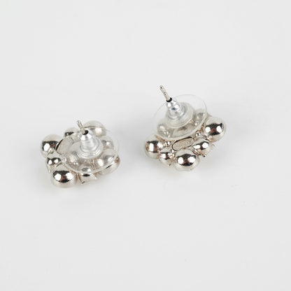 Chanel Rhinestone Logo Earrings Costume Jewellery