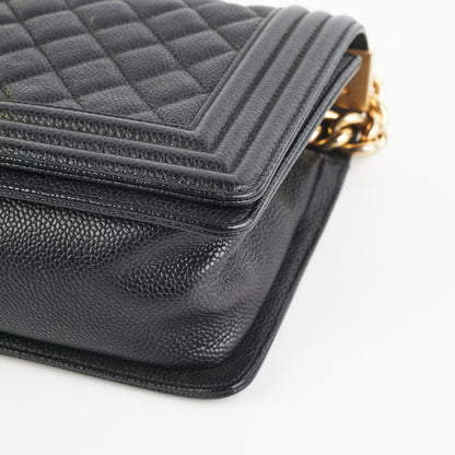 Chanel Caviar Old Medium Boy Black