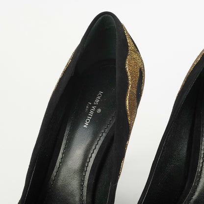 Louis Vuitton Black/Gold Heels Size 37