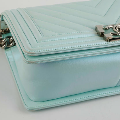 Chanel Medium Boy Bag Iridescent Celeste Blue