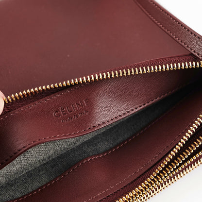 Celine Trio Burgundy Crossbody Bag