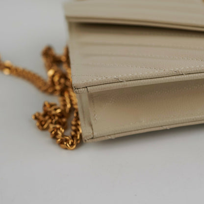 ITEM 24 - Saint Laurent Cassandre Envelope Cream Wallet On Chain WOC