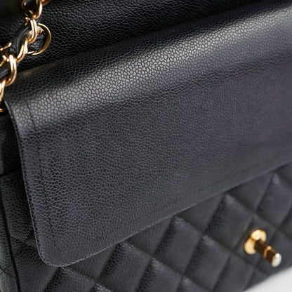 Chanel Maxi Jumbo Double Flap Black Caviar