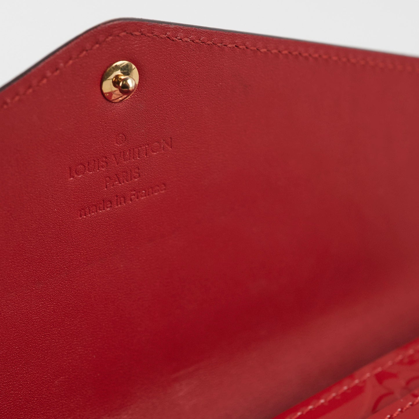 Louis Vuitton Long Wallet Patent Red