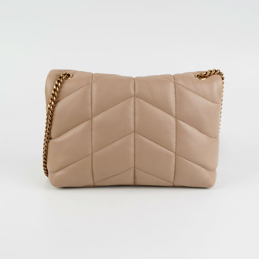 Saint Laurent Toy Puffer Beige