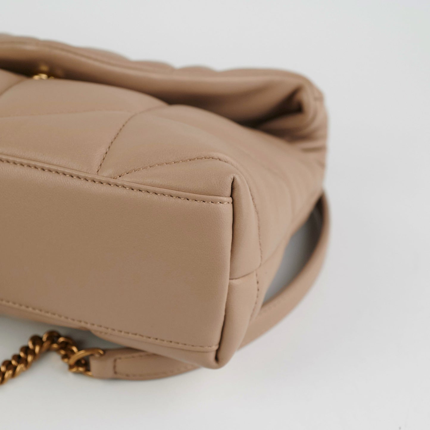 Saint Laurent Toy Puffer Beige