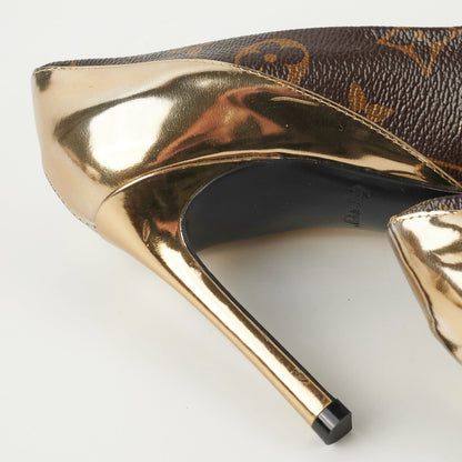 Louis Vuitton Heels Monogram/Gold Size 35