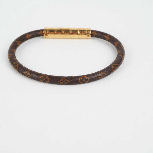 Louis Vuitton Monogram Confidential Bracelet Size 19