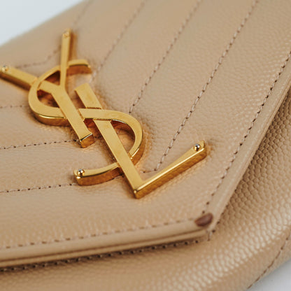 Saint Laurent Envelope Wallet Beige
