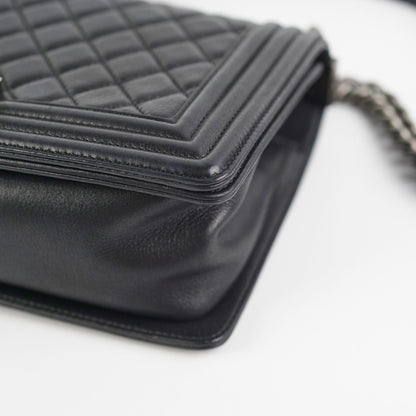 Chanel Boy Old Medium Black