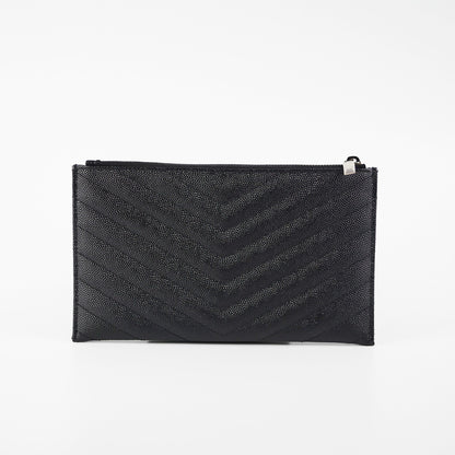 Saint Laurent Cassandre Zip Pouch Black
