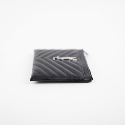 Saint Laurent Cassandre Zip Pouch Black