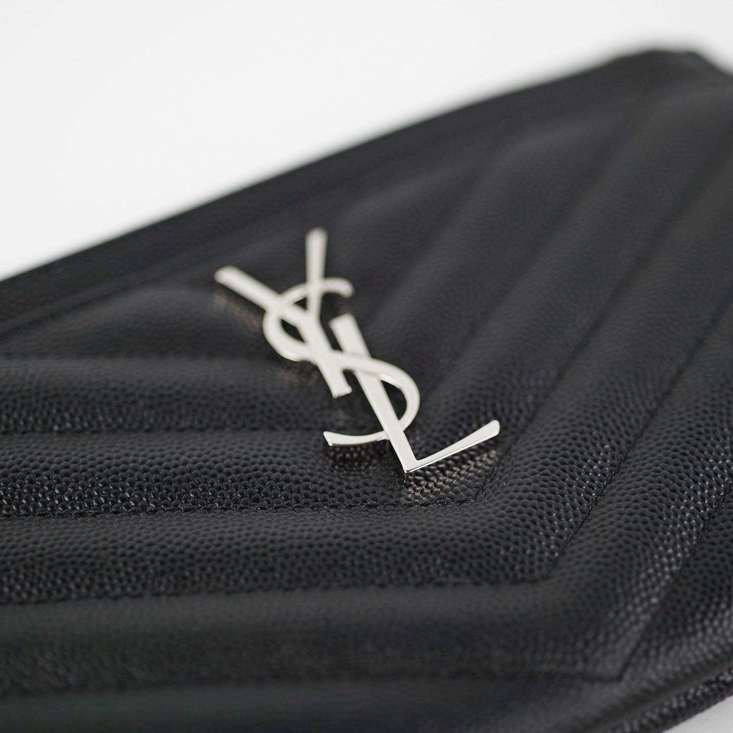 Saint Laurent Cassandre Zip Pouch Black