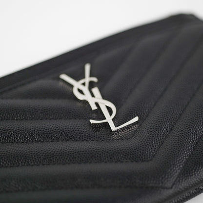 Saint Laurent Cassandre Zip Pouch Black