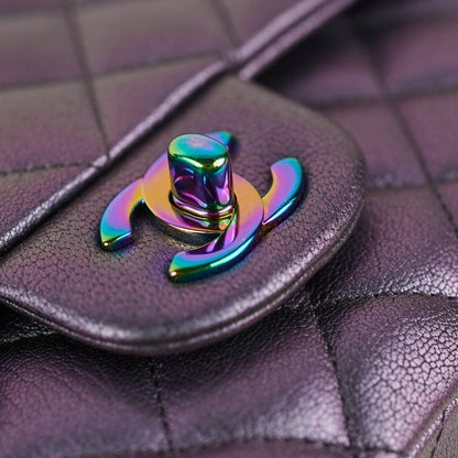 Chanel 16C Classic Flap Medium/Large Iridescent Mermaid Purplle Bag
