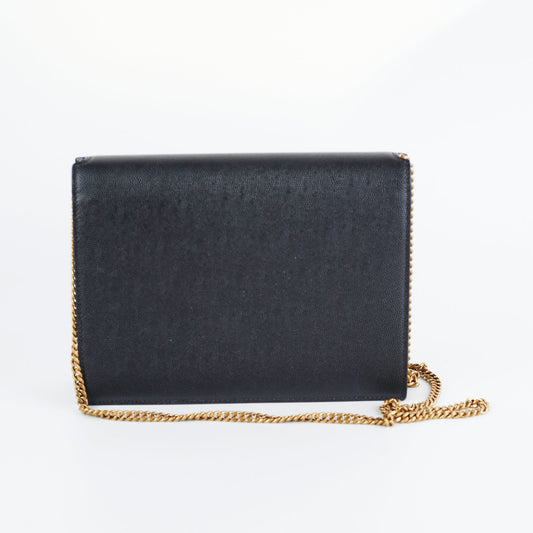 Saint Laurent Cassandra Medium Chain Black Bag