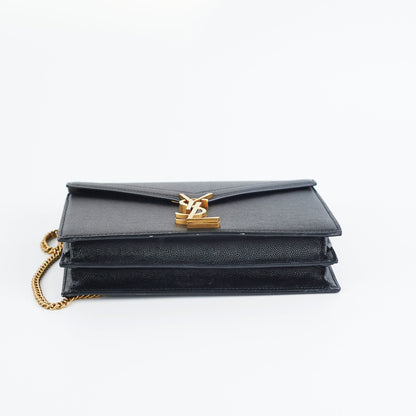 Saint Laurent Cassandra Medium Chain Black Bag
