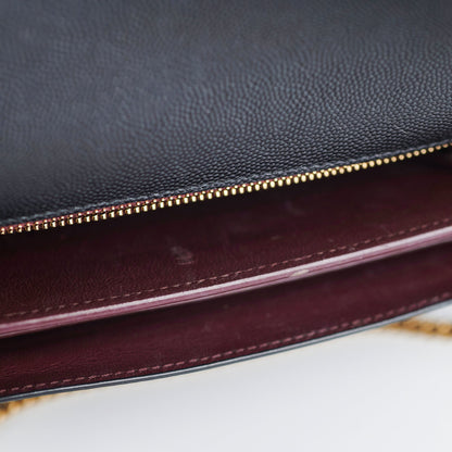 Saint Laurent Cassandra Medium Chain Black Bag