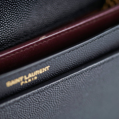 Saint Laurent Cassandra Medium Chain Black Bag