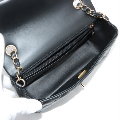 Chanel Mini Rectangular Lambskin Black Crossbody Bag (microchipped)