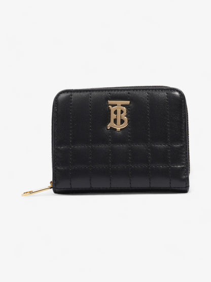 Burberry Lola Zip Wallet Black / Gold Lambskin Leather Mini