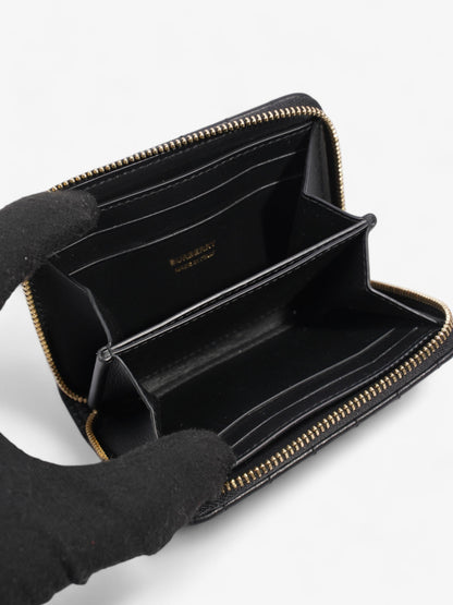 Burberry Lola Zip Wallet Black / Gold Lambskin Leather Mini