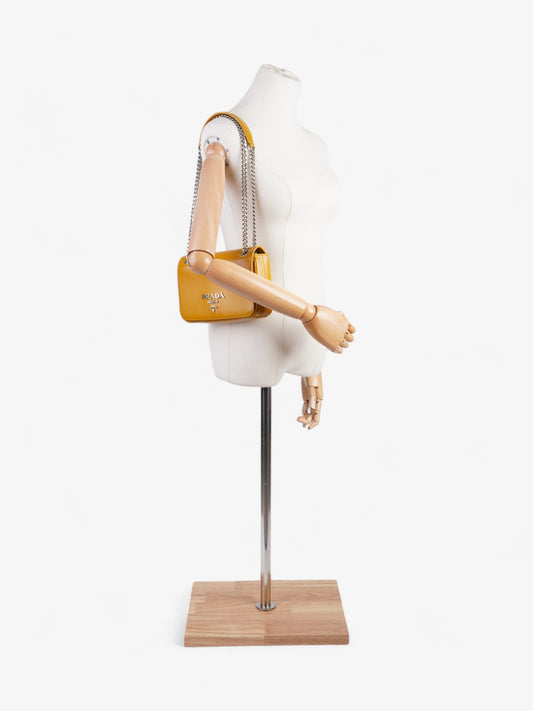 Prada Crossbody Bag Mustard Saffiano Leather Mini