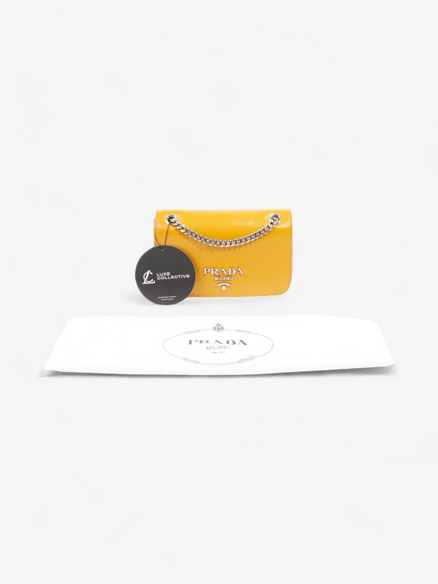 Prada Crossbody Bag Mustard Saffiano Leather Mini