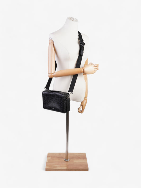 Christian Dior Lingot CD Diamond Bag Black / Navy Blue Canvas