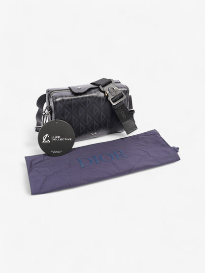 Christian Dior Lingot CD Diamond Bag Black / Navy Blue Canvas