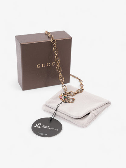 Gucci GG Drop Necklace Aged Gold / Multicoloured Base Metal