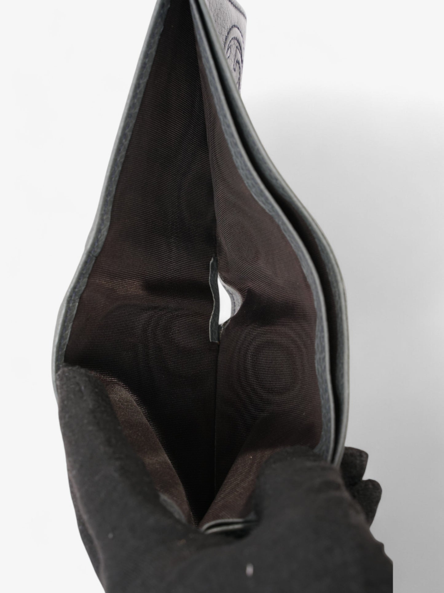 Gucci Soho Bifold Wallet with Interlocking G Grey Leather