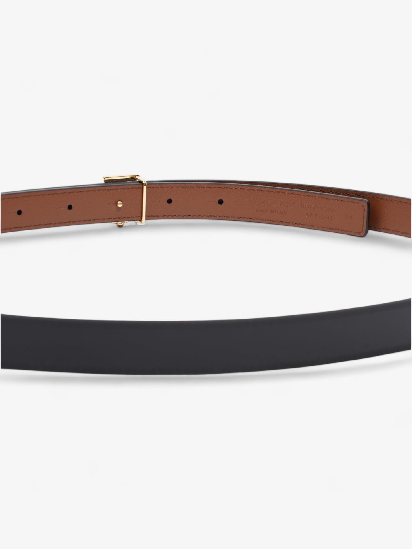 Burberry TB Reversible Belt Black / Brown Leather Medium - 123cm