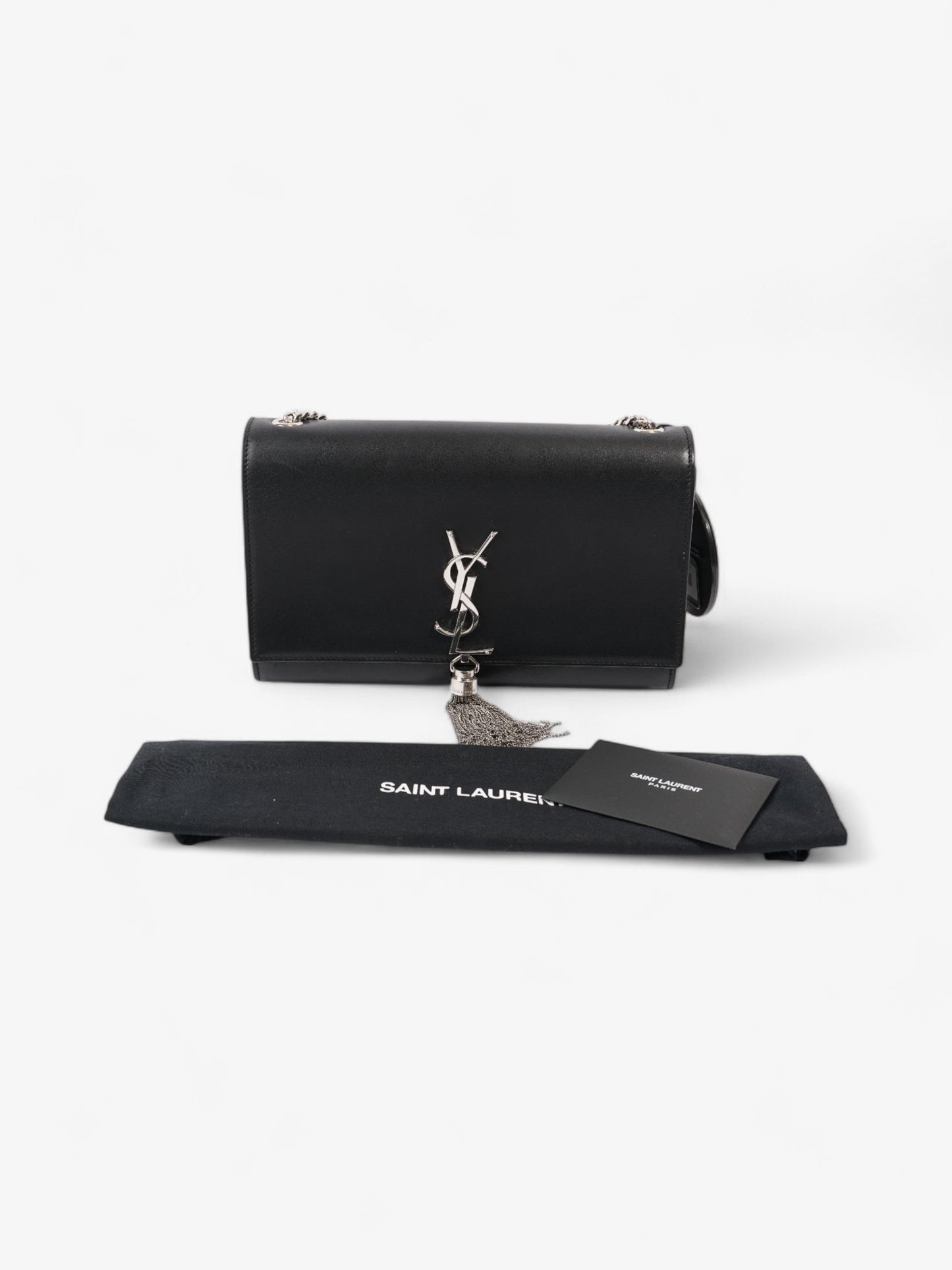 Saint Laurent Kate Tassel Black Calfskin Leather Medium