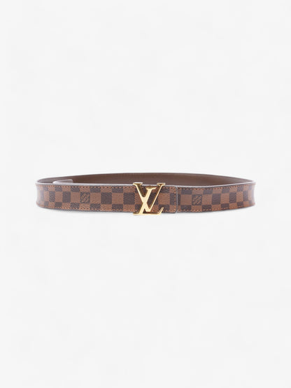 Louis Vuitton LV Iconic Belt Damier Ebene / Gold Coated Canvas 80cm / 32"