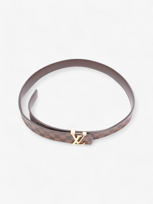 Louis Vuitton LV Iconic Belt Damier Ebene / Gold Coated Canvas 80cm / 32"