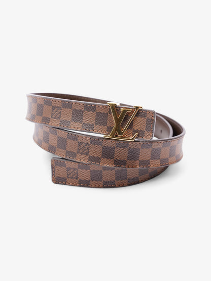 Louis Vuitton LV Iconic Belt Damier Ebene / Gold Coated Canvas 80cm / 32"