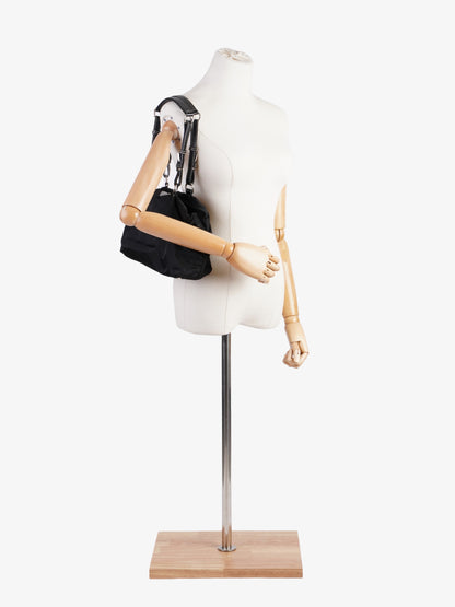 Prada Shopping Handle Double Zip Black Re Nylon
