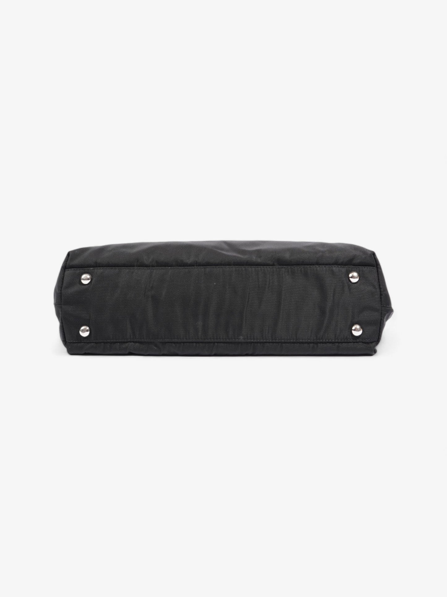 Prada Shopping Handle Double Zip Black Re Nylon