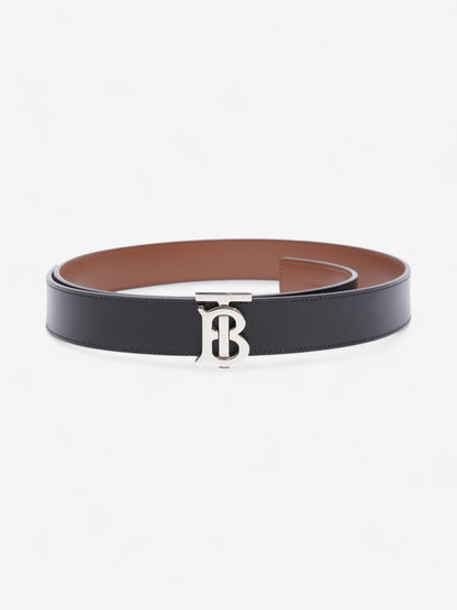 Burberry TB Reversible Belt Black / Silver / Brown Leather Small - 107cm
