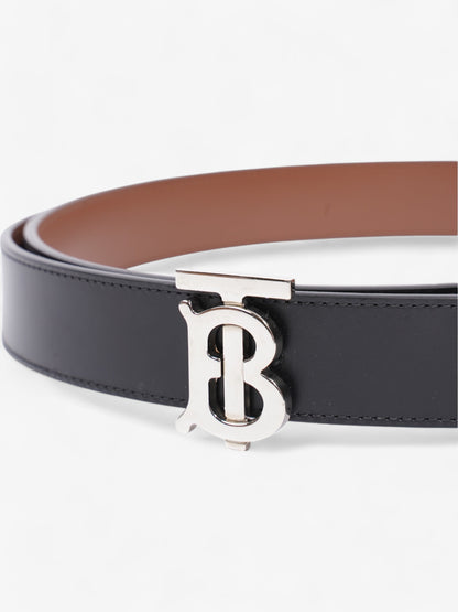 Burberry TB Reversible Belt Black / Silver / Brown Leather Small - 107cm